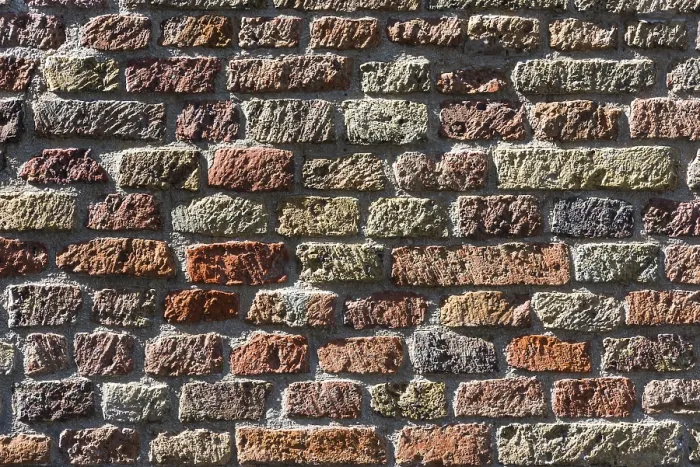 Gerahmter Druck : Ziegelmauer, Textur, Ziegel, Mauer