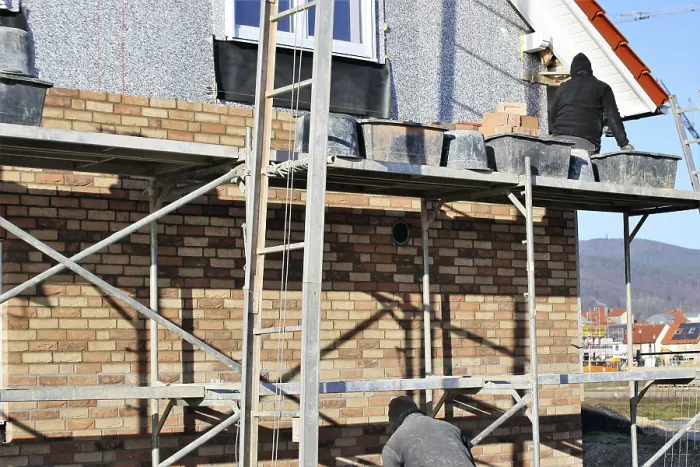 Gerahmter Druck : Mauern, Klinkermauerwerk Gerahmter Druck : Mauern, Klinkermauerwerk