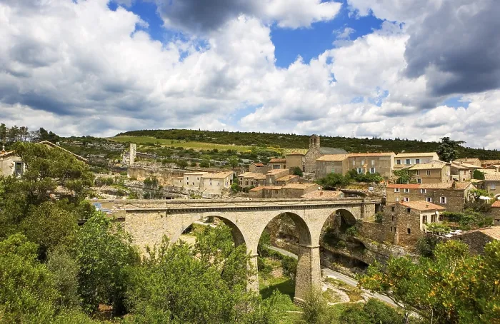 Gerahmter Druck : Brücke über die Cesse, Minerve Gerahmter Druck : Brücke über die Cesse, Minerve
