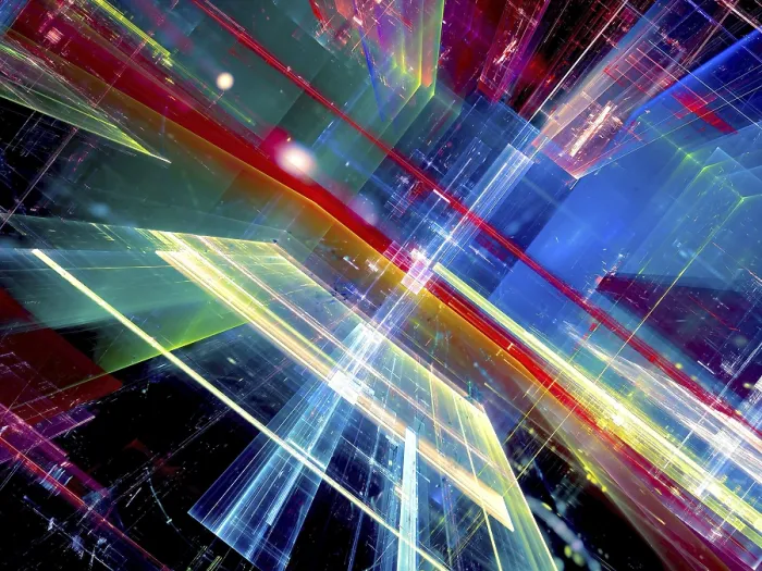 Gerahmter Druck : Helle farbige Technologie-Hintergrund - abstrakte computer-generierte Bild. Gerahmter Druck : Helle farbige Technologie-Hintergrund - abstrakte computer-generierte Bild.
