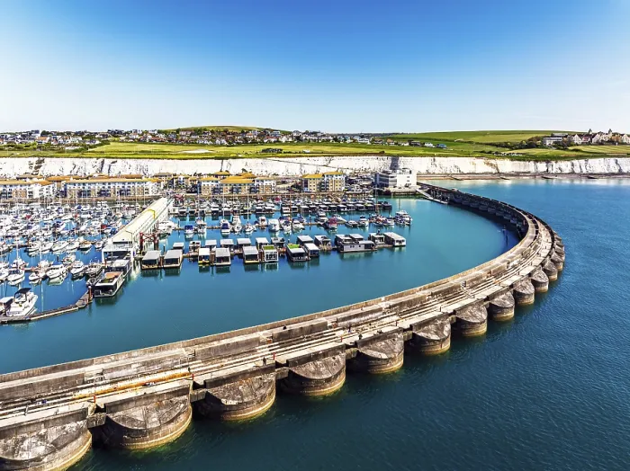 Gerahmter Druck : Brighton Marina von einem Drohnen, Brighton Gerahmter Druck : Brighton Marina von einem Drohnen, Brighton