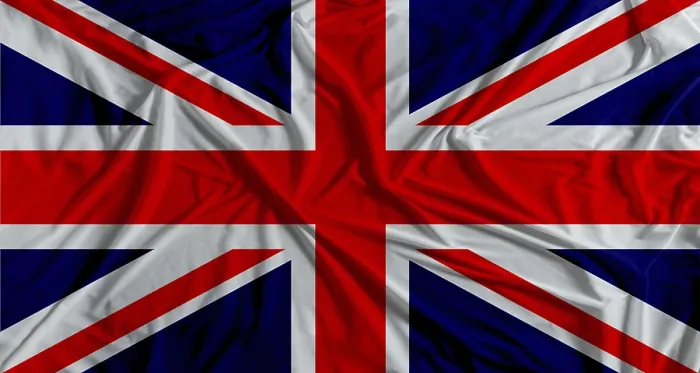 Gerahmter Druck : Britisches Flagge mit Stofftextur-Hintergrund. Nationalflagge des Vereinigten Königreichs Gerahmter Druck : Britisches Flagge mit Stofftextur-Hintergrund. Nationalflagge des Vereinigten Königreichs