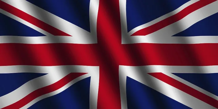 Gerahmter Druck : Das britische Flagge flattert im Wind. Gerahmter Druck : Das britische Flagge flattert im Wind.