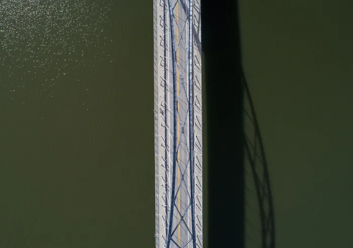 Gerahmter Druck : Brücke über den Lake Champlain Gerahmter Druck : Brücke über den Lake Champlain