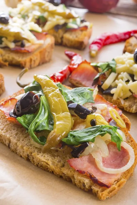 Gerahmter Druck : Bruschetta Gerahmter Druck : Bruschetta