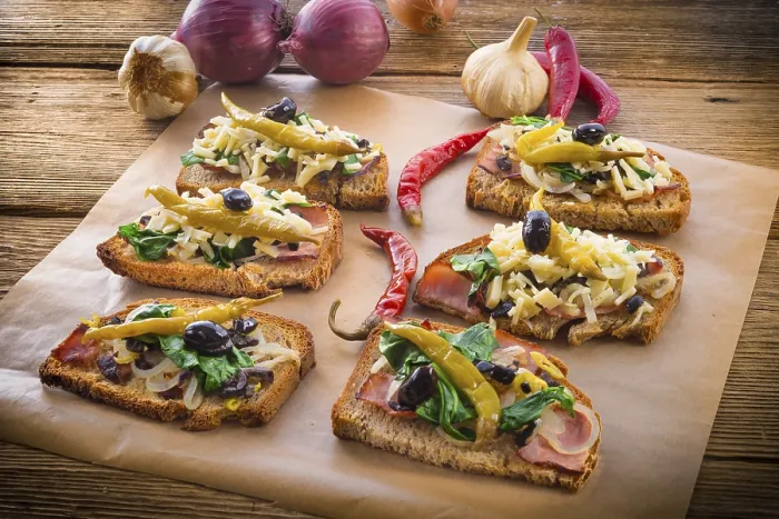 Gerahmter Druck : Bruschetta Gerahmter Druck : Bruschetta