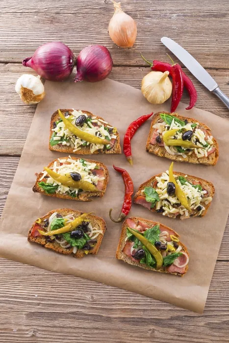 Gerahmter Druck : Bruschetta Gerahmter Druck : Bruschetta