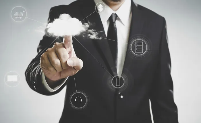 Gerahmter Druck : Unternehmer drängen zur Cloud-Server. Gerahmter Druck : Unternehmer drängen zur Cloud-Server.