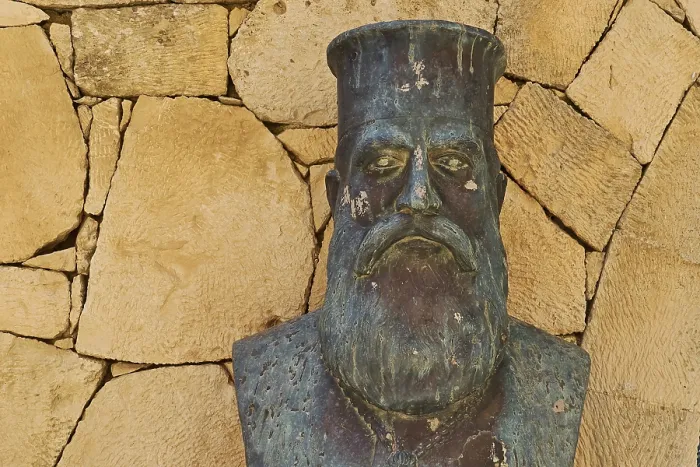 Gerahmter Druck : Abbot Gabriel, Bronzebüste in Arkadi Gerahmter Druck : Abbot Gabriel, Bronzebüste in Arkadi