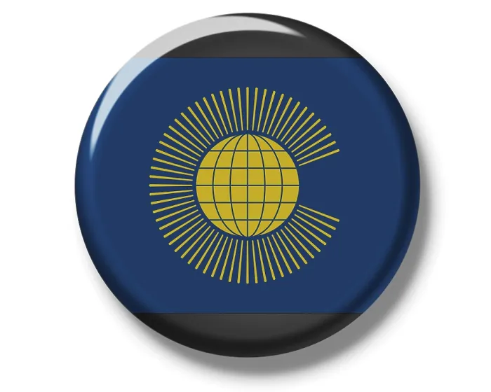 Gerahmter Druck : Knopf, Flagge der Commonwealth. Gerahmter Druck : Knopf, Flagge der Commonwealth.