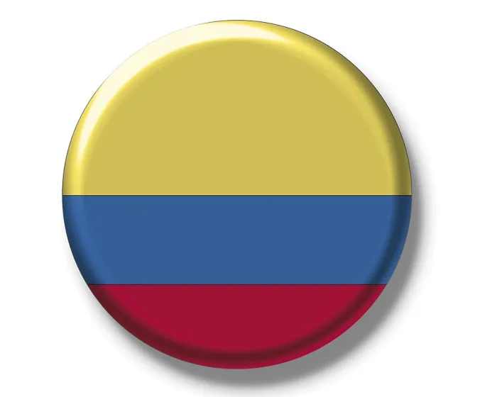 Gerahmter Druck : Knopf, Flagge Ecuadors. Gerahmter Druck : Knopf, Flagge Ecuadors.