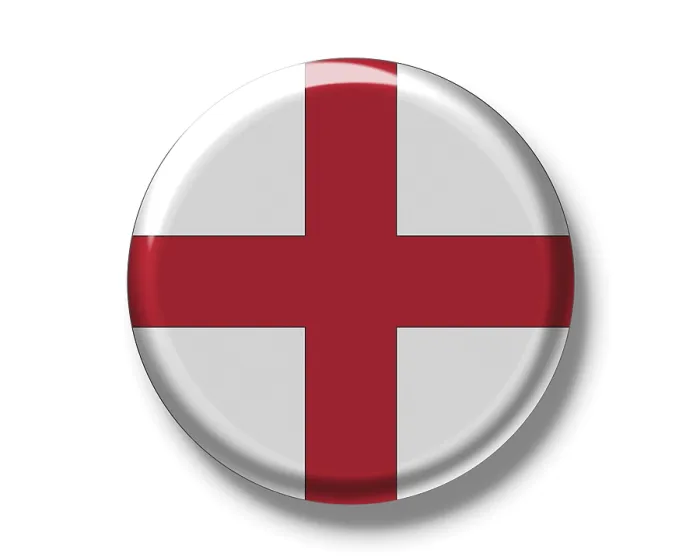Gerahmter Druck : Knopf, Flagge Englands Gerahmter Druck : Knopf, Flagge Englands