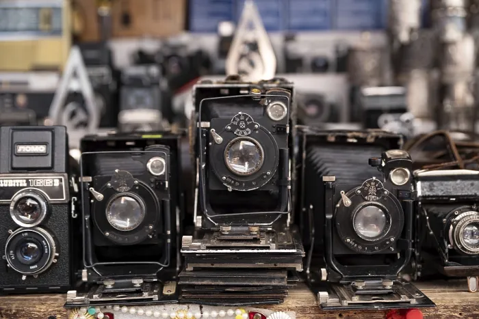 Gerahmter Druck : Kamera, Kamera, Retro, historisch Gerahmter Druck : Kamera, Kamera, Retro, historisch