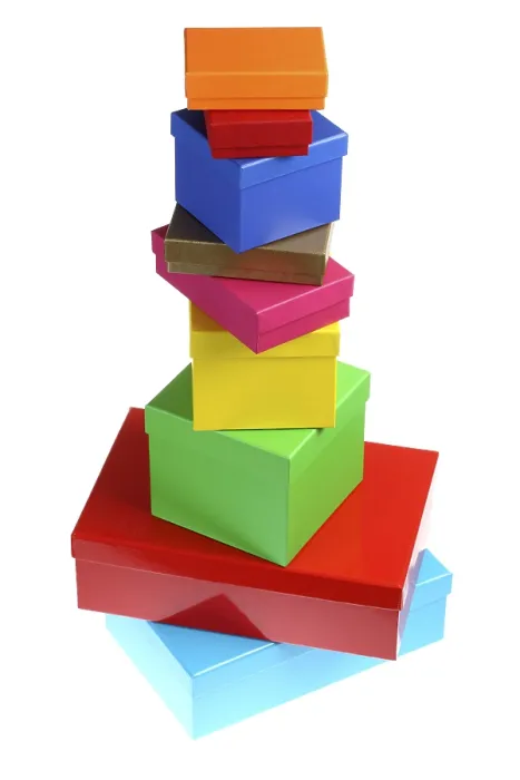Gerahmter Druck : Kartonboxen, Geschenkboxen. Gerahmter Druck : Kartonboxen, Geschenkboxen.