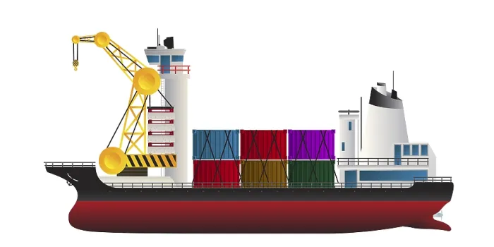 Gerahmter Druck : Frachtschiff Gerahmter Druck : Frachtschiff