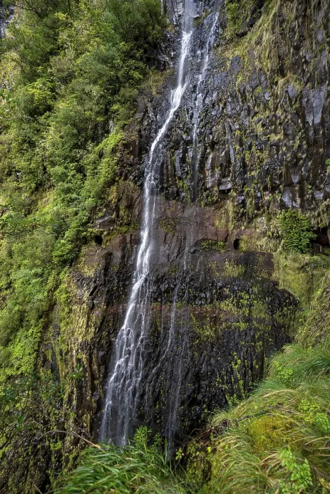 Gerahmter Druck : Cascata do Risco Wasserfall, Rabacal Gerahmter Druck : Cascata do Risco Wasserfall, Rabacal