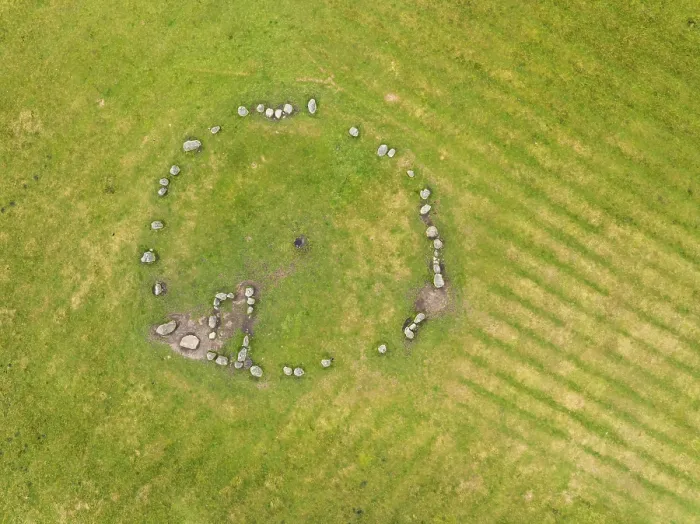 Gerahmter Druck : Top Down über Castlerigg Stone Circle von einem Drohne. Gerahmter Druck : Top Down über Castlerigg Stone Circle von einem Drohne.