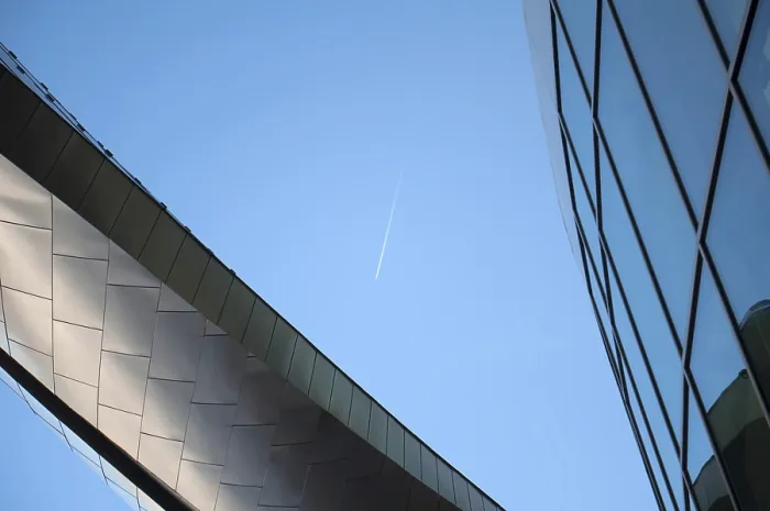 Gerahmter Druck : Abstrakte Darstellung moderner architektonischer Elemente. Gerahmter Druck : Abstrakte Darstellung moderner architektonischer Elemente.