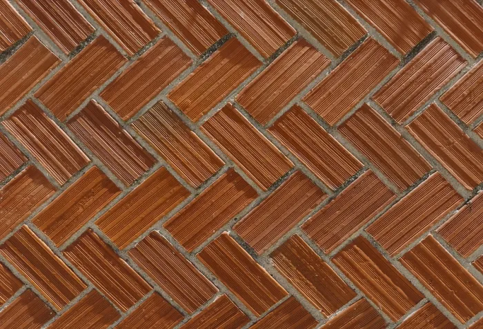 Gerahmter Druck : Wand aus Backstein mit einem klassischen Hirschgeweihmuster. Gerahmter Druck : Wand aus Backstein mit einem klassischen Hirschgeweihmuster.