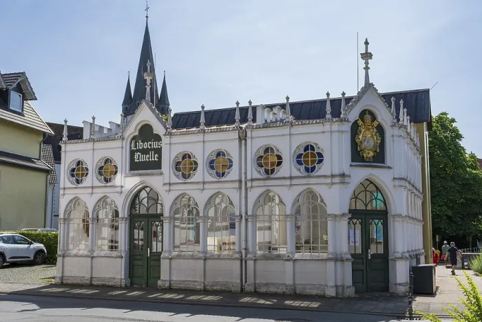 Gerahmter Druck : Liboriusbrunnen, Saal Gerahmter Druck : Liboriusbrunnen, Saal