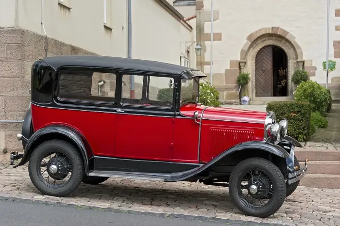 Gerahmter Druck : Oldtimer Ford Modell A, Baujahr ca. Gerahmter Druck : Oldtimer Ford Modell A, Baujahr ca.