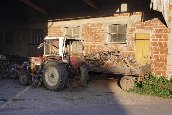 Gerahmter Druck : Altes Traktor Gerahmter Druck : Altes Traktor