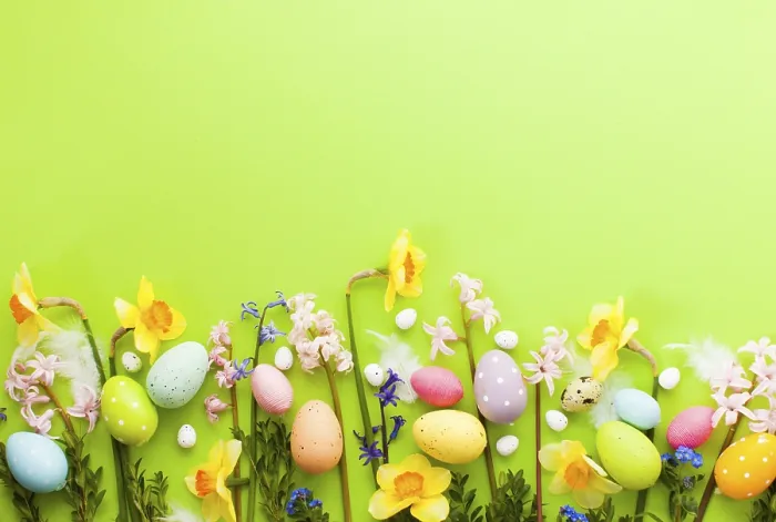 Gerahmter Druck : Osterhintergrund mit Ostereiern. Gerahmter Druck : Osterhintergrund mit Ostereiern.