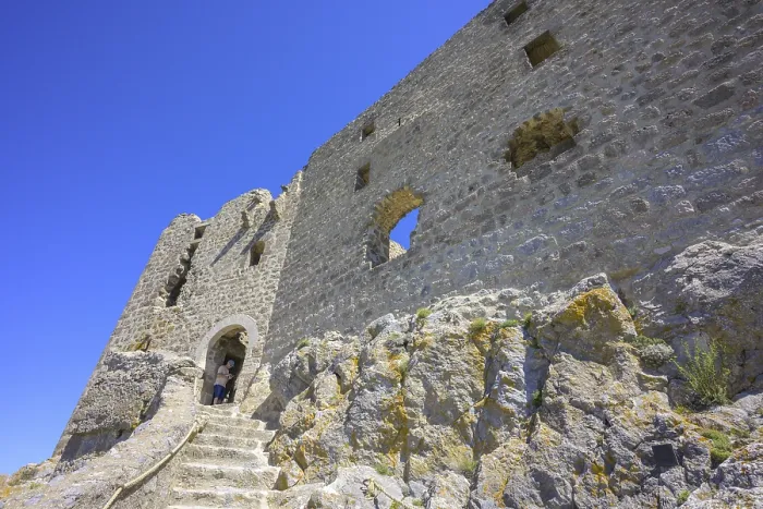 Gerahmter Druck : Schloss der Katharer Queribus, Cucugnan Gerahmter Druck : Schloss der Katharer Queribus, Cucugnan