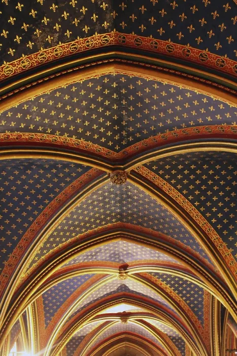 Gerahmter Druck : Dachkonstruktion, Unterkapelle oder Chapelle Basse. Gerahmter Druck : Dachkonstruktion, Unterkapelle oder Chapelle Basse.