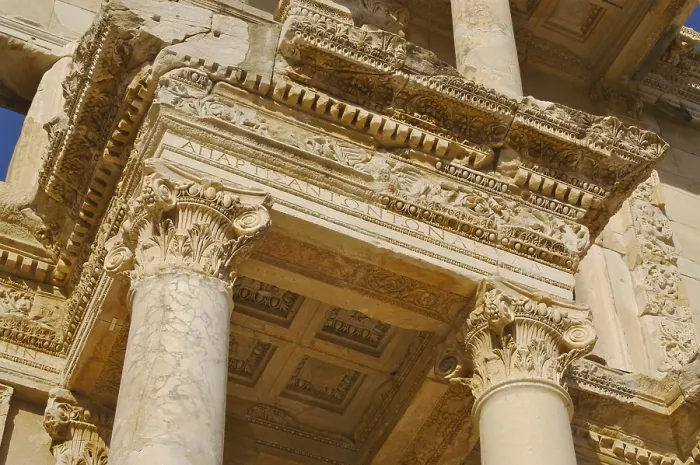 Gerahmter Druck : Die Celsus-Bibliothek Detailbild, Ephesus. Gerahmter Druck : Die Celsus-Bibliothek Detailbild, Ephesus.