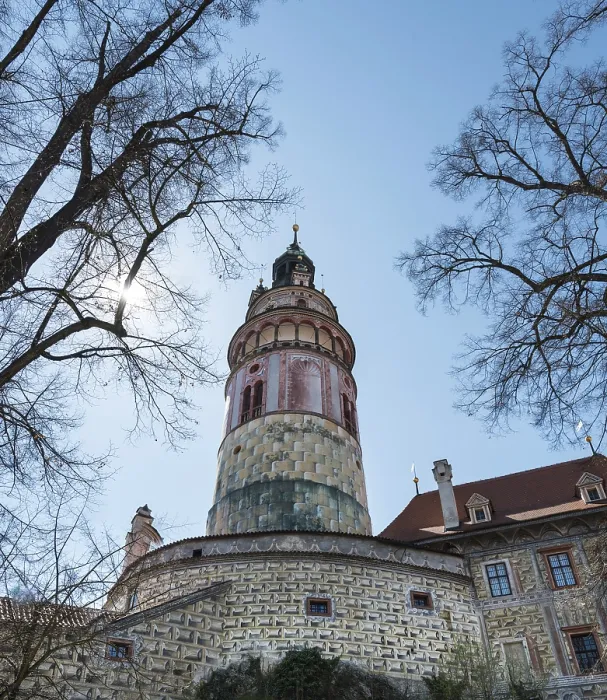 Gerahmter Druck : Schloss Český Krumlov mit seinem Turm. Gerahmter Druck : Schloss Český Krumlov mit seinem Turm.