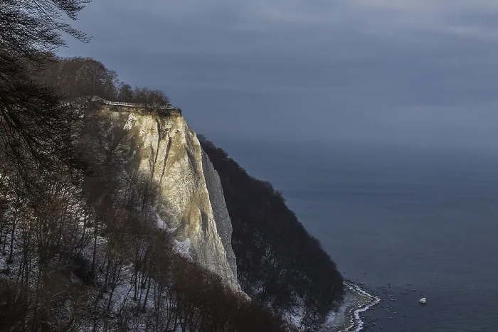 Gerahmter Druck : Kalkklippen im Winter, Halbinsel Jasmund. Gerahmter Druck : Kalkklippen im Winter, Halbinsel Jasmund.