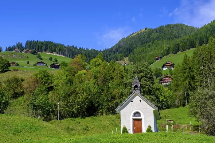 Gerahmter Druck : Kapelle, Eggerseite, Pfunderer Tal Gerahmter Druck : Kapelle, Eggerseite, Pfunderer Tal