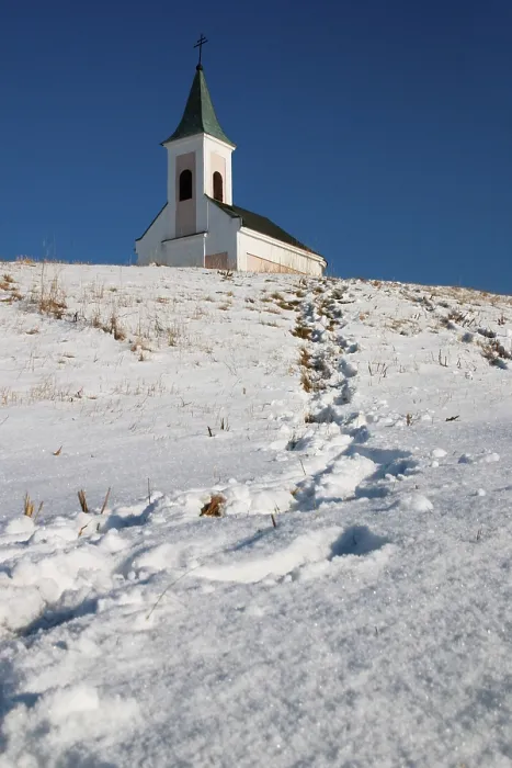 Gerahmter Druck : Kapelle im Winter Gerahmter Druck : Kapelle im Winter