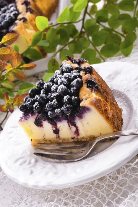 Gerahmter Druck : Blauerbeerkäsekuchen Gerahmter Druck : Blauerbeerkäsekuchen