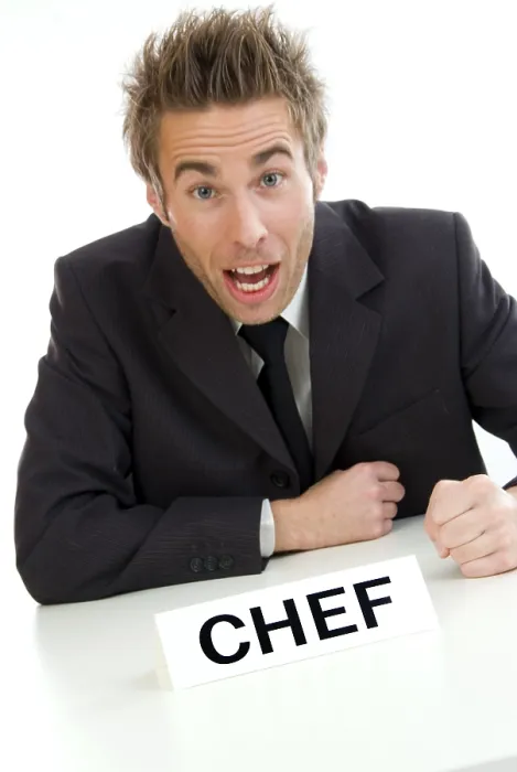 Gerahmter Druck : Chef am Desktop Gerahmter Druck : Chef am Desktop