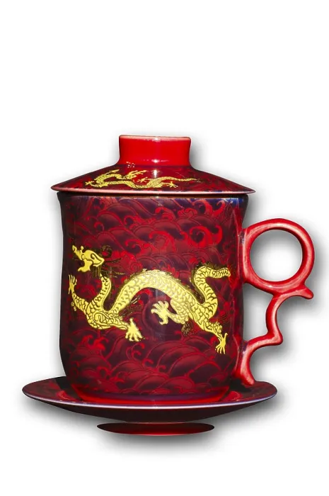 Gerahmter Druck : Chinesisches Teeglas Gerahmter Druck : Chinesisches Teeglas