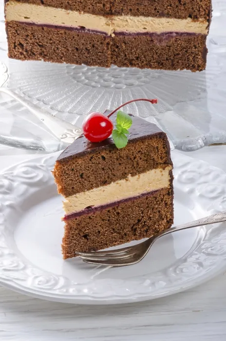 Gerahmter Druck : Schokoladenkuchen Gerahmter Druck : Schokoladenkuchen