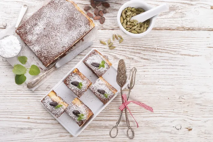 Gerahmter Druck : Schokoladenkäsekuchen Gerahmter Druck : Schokoladenkäsekuchen