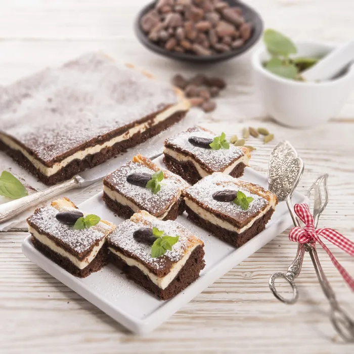 Gerahmter Druck : Schokoladenkäsekuchen Gerahmter Druck : Schokoladenkäsekuchen