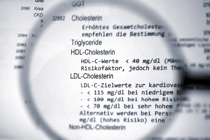 Gerahmter Druck : Cholesterinwerte Gerahmter Druck : Cholesterinwerte