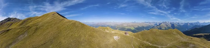 Gerahmter Druck : Chorbschhorn und Landwassertal