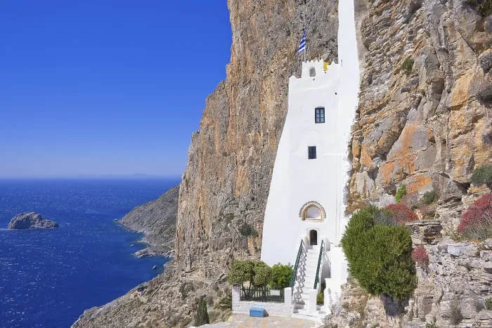 Gerahmter Druck : Chozoviotissa oder Chrysovittissa-Kloster Gerahmter Druck : Chozoviotissa oder Chrysovittissa-Kloster