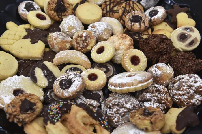 Gerahmter Druck : Weihnachtsplätzchen, Plätzchen zu Weihnachten. Gerahmter Druck : Weihnachtsplätzchen, Plätzchen zu Weihnachten.