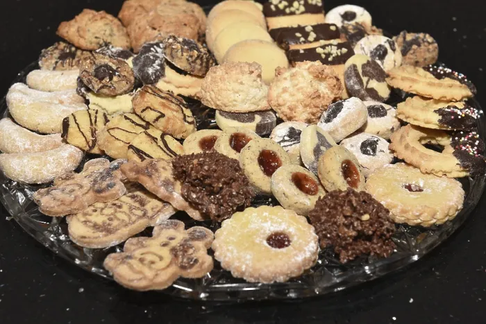 Gerahmter Druck : Weihnachtsplätzchen, Weihnachtsplätzchen, Plätzchen. Gerahmter Druck : Weihnachtsplätzchen, Weihnachtsplätzchen, Plätzchen.