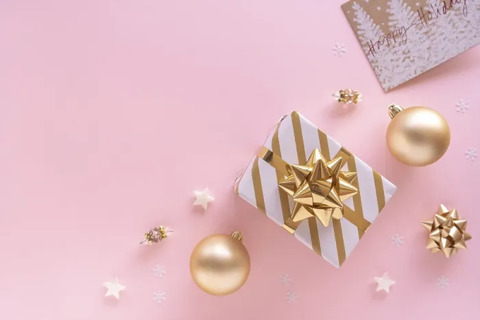 Gerahmter Druck : Weihnachtskomposition. Geschenkbox. Gerahmter Druck : Weihnachtskomposition. Geschenkbox.