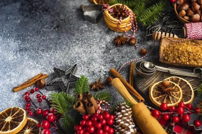 Gerahmter Druck : Weihnachtskochen-Hintergrund mit Nüssen. Gerahmter Druck : Weihnachtskochen-Hintergrund mit Nüssen.
