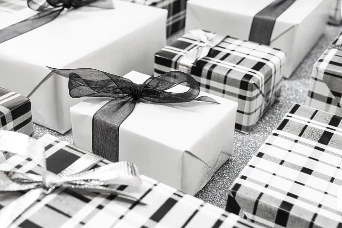 Gerahmter Druck : Weihnachtsgeschenkkisten-Hintergrund Gerahmter Druck : Weihnachtsgeschenkkisten-Hintergrund