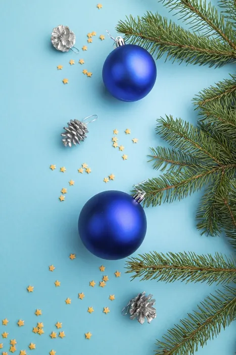 Gerahmter Druck : Weihnachts- oder Neujahrs-Komposition. Gerahmter Druck : Weihnachts- oder Neujahrs-Komposition.