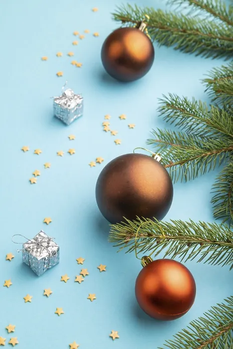 Gerahmter Druck : Weihnachts- oder Neujahrs-Komposition Gerahmter Druck : Weihnachts- oder Neujahrs-Komposition
